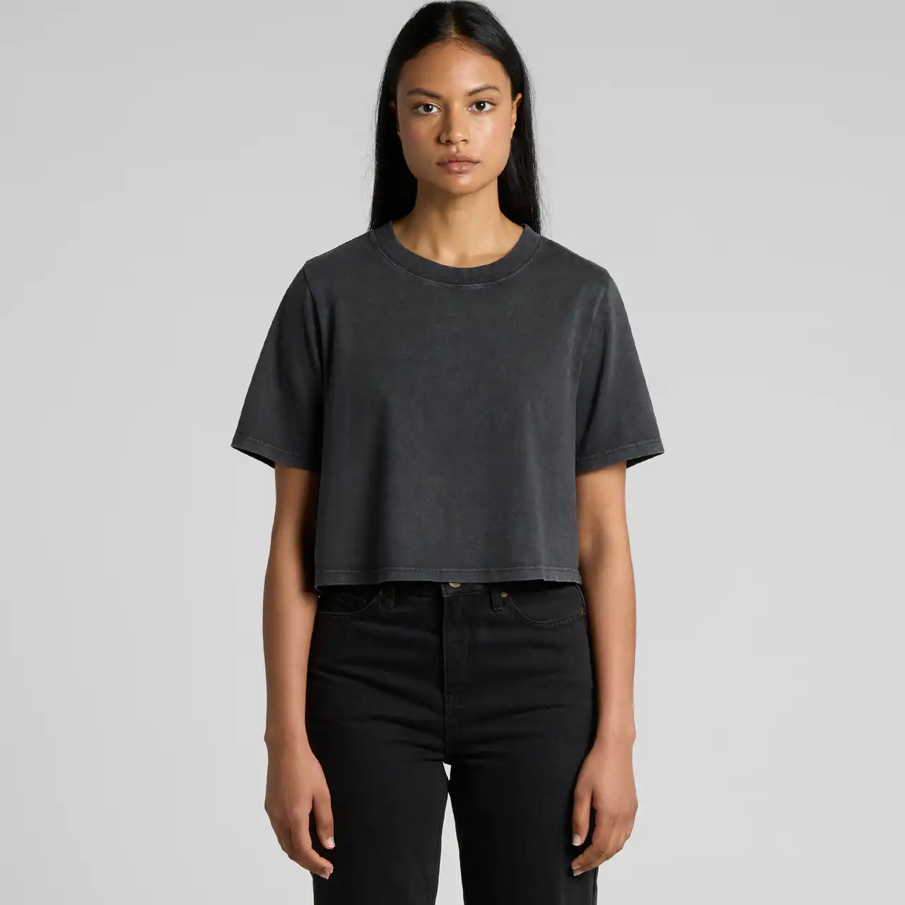 Wos stone wash heavy crop | 4086