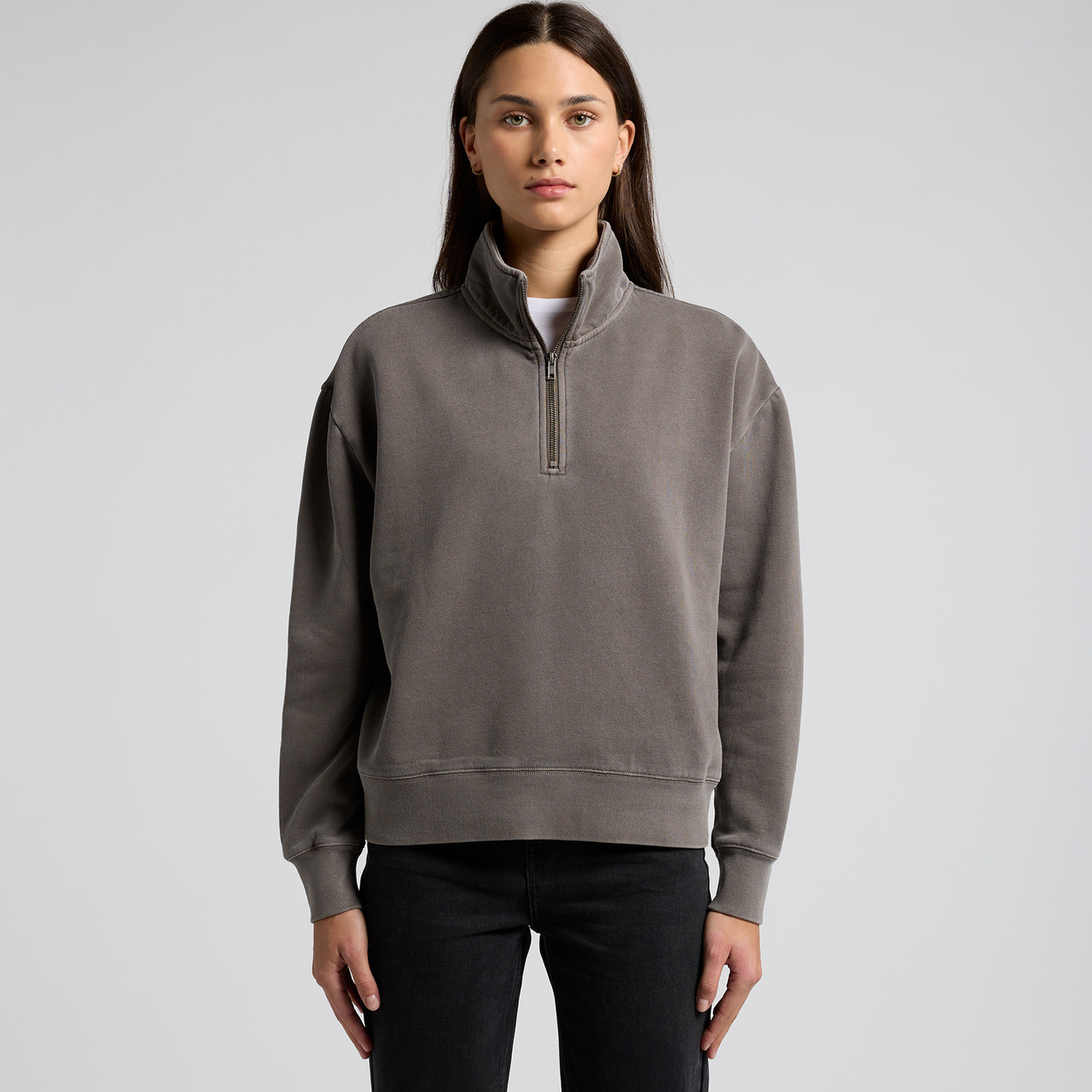 Wo's relax faded half zip | 4167