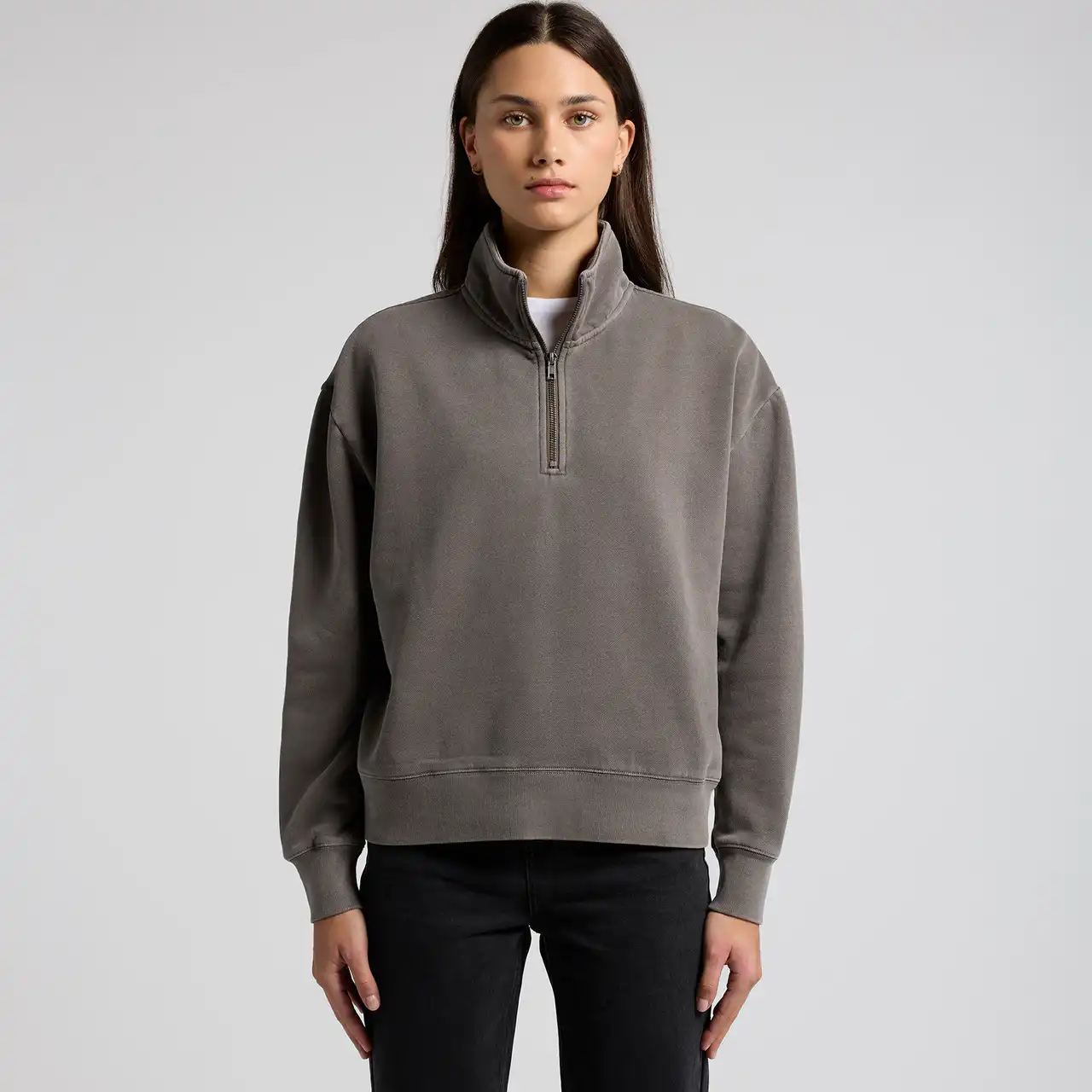 Wo's relax faded half zip | 4167