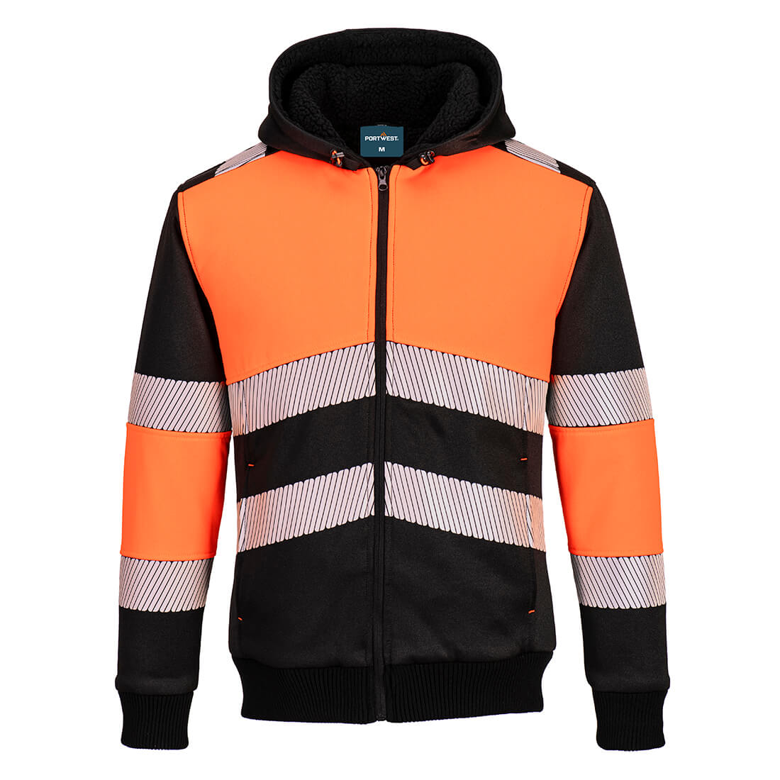 Pw3 hi-vis zipped class 1 winter hoodie