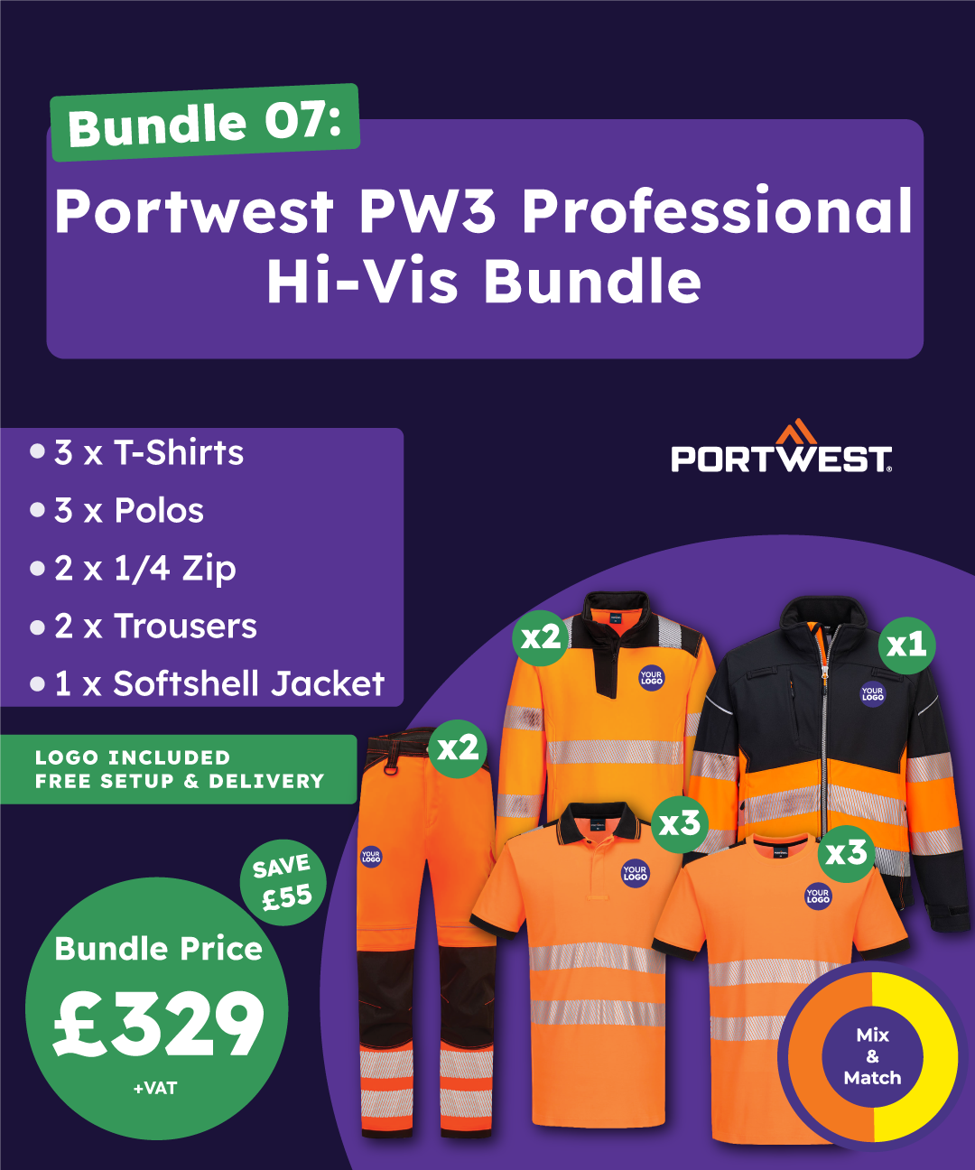 Portwest PW3 Professional Hi-Vis Bundle